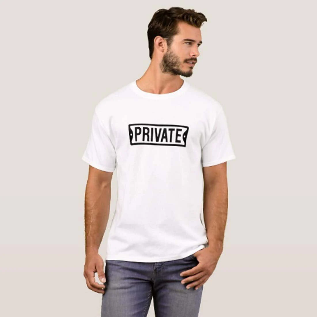 Nutcase Designer Round Neck Men's T-Shirt Wrinkle-Free Poly Cotton Tees - Private - Image 3