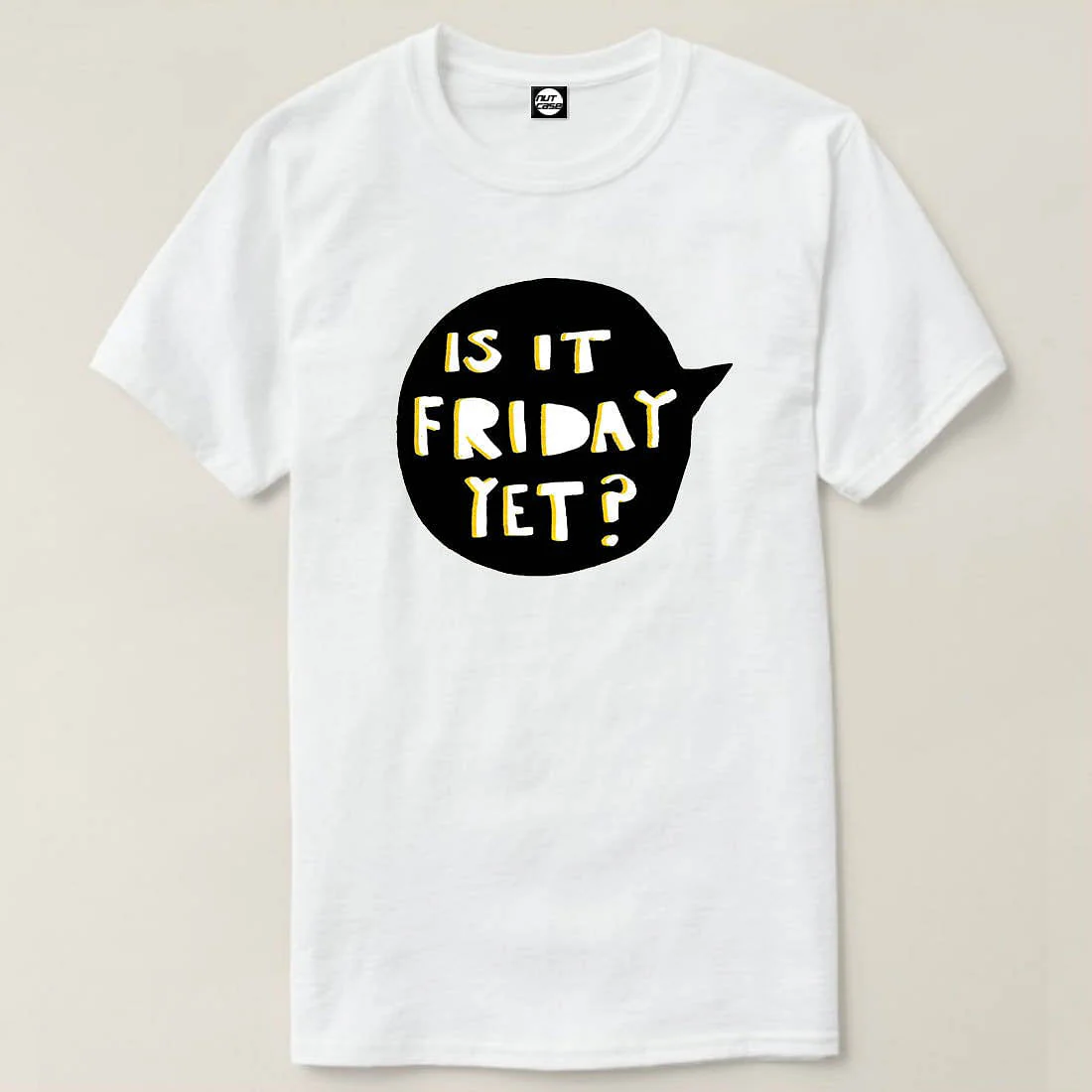 Nutcase Designer Round Neck Men's T-Shirt Wrinkle-Free Poly Cotton Tees - is It Friday Yet - Image 4