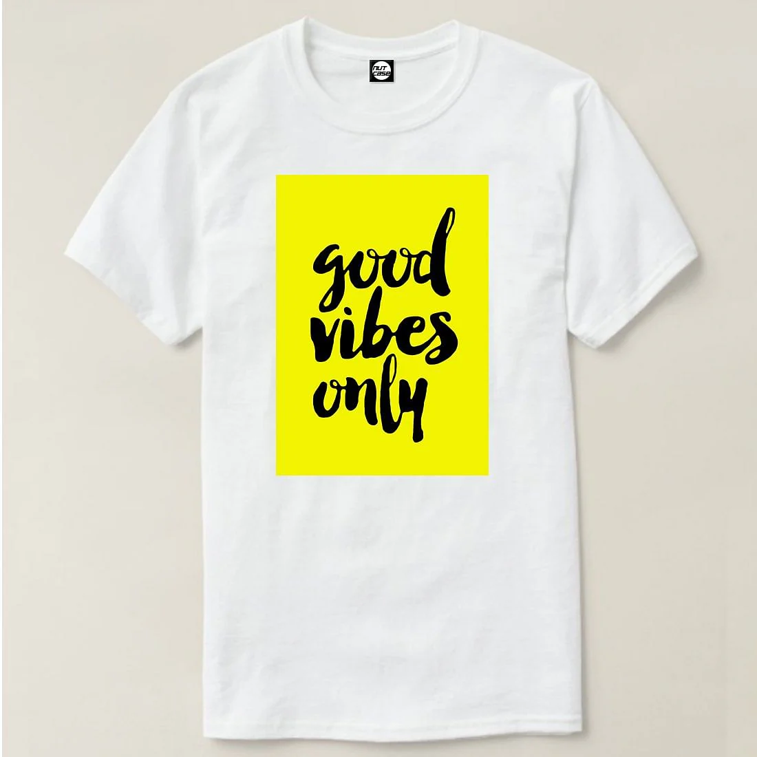 Nutcase Designer Round Neck Men's T-Shirt Wrinkle-Free Poly Cotton Tees - Good Vibes Only - Image 4