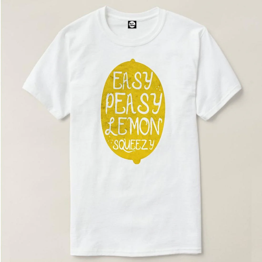 Nutcase Designer Round Neck Men's T-Shirt Wrinkle-Free Poly Cotton Tees - Easy Peasy Lemon - Image 4