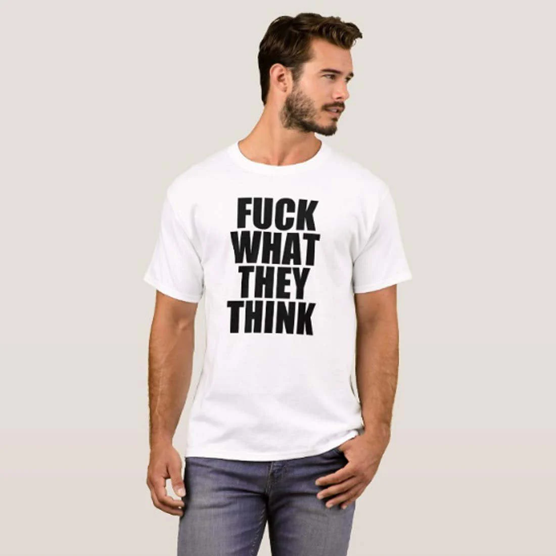 Nutcase Designer Round Neck Men's T-Shirt Wrinkle-Free Poly Cotton Tees - Rebel Attitude - Image 3