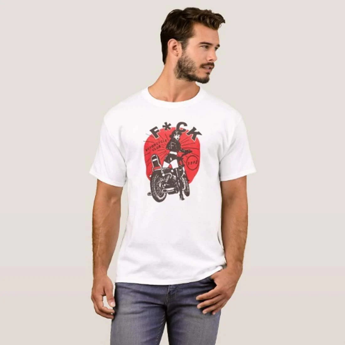 Nutcase Designer Round Neck Men's T-Shirt Wrinkle-Free Poly Cotton Tees - Motorcycle - Image 3