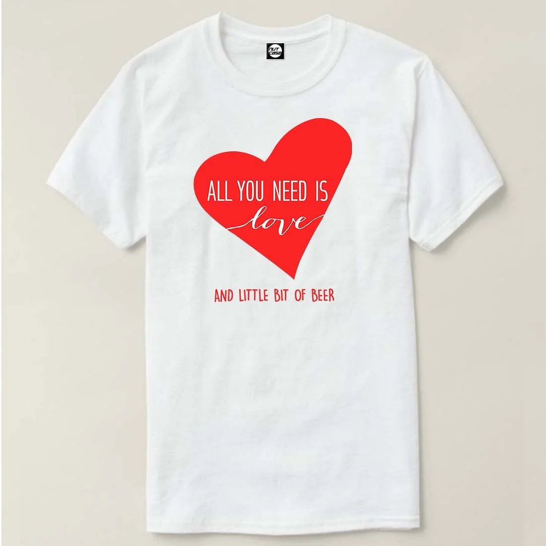Nutcase Designer Round Neck Men's T-Shirt Wrinkle-Free Poly Cotton Tees - Love and Little Beer - Image 4