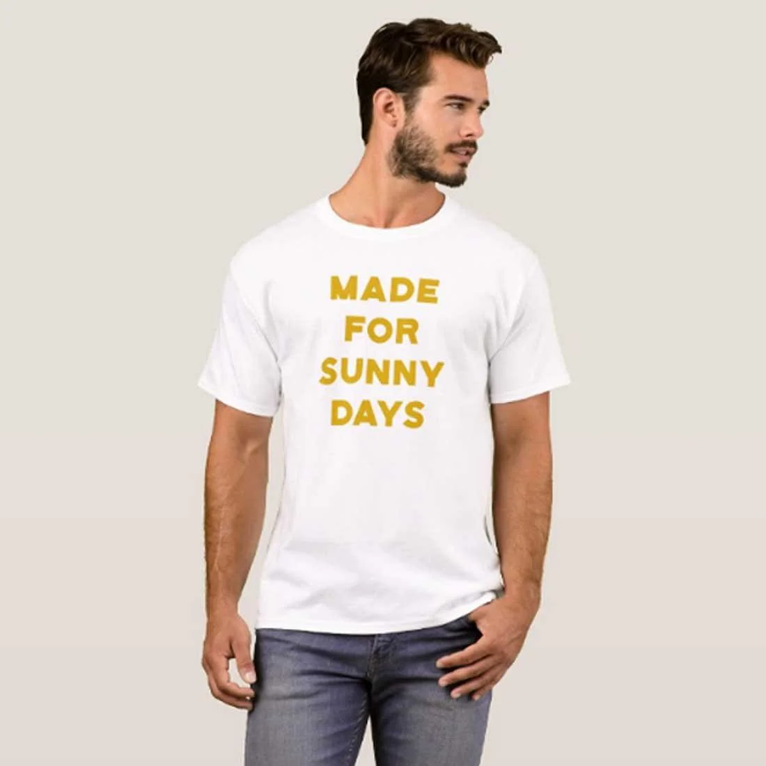 Nutcase Designer Round Neck Men's T-Shirt Wrinkle-Free Poly Cotton Tees - Made for Sunny Days - Image 3