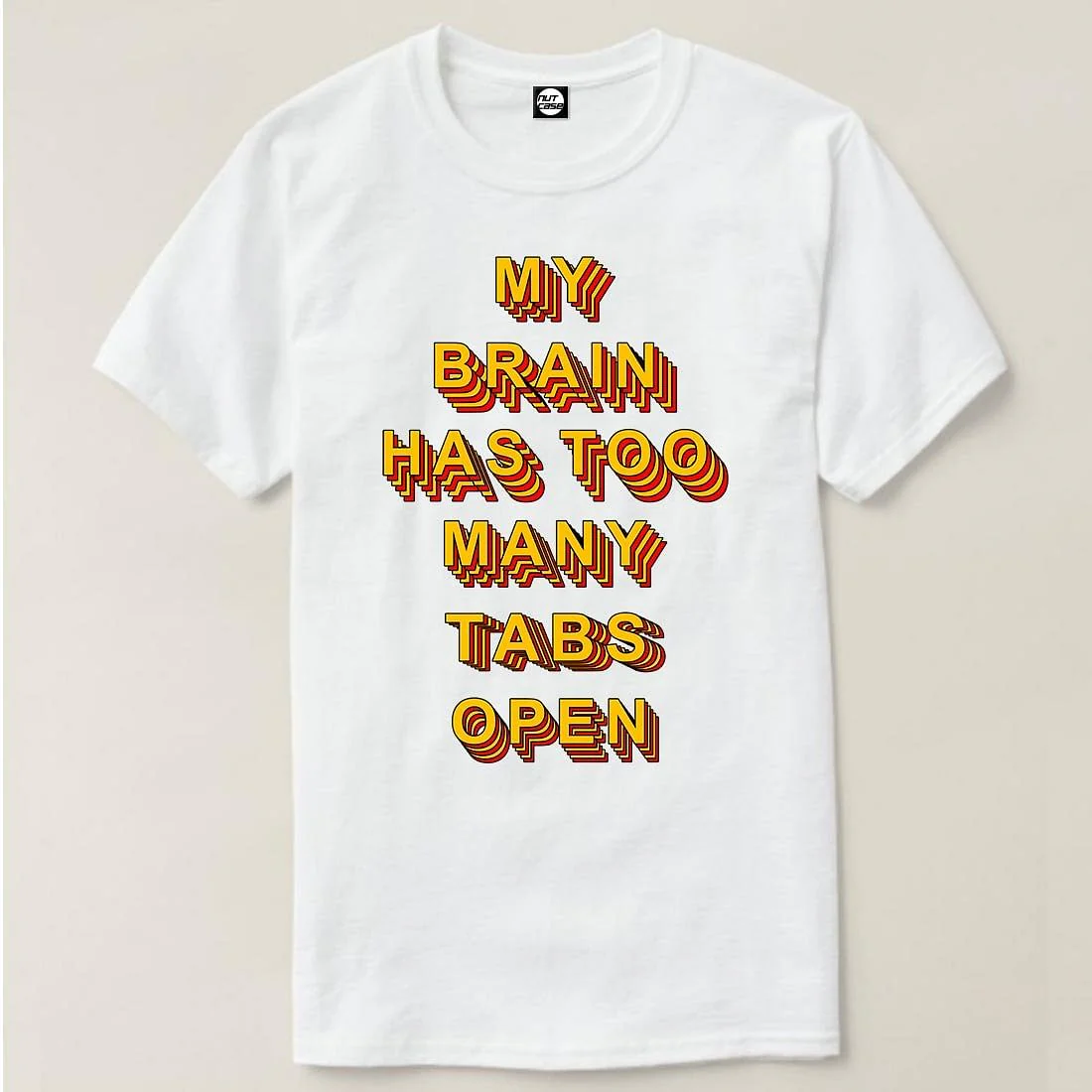 Nutcase Designer Round Neck Men's T-Shirt Wrinkle-Free Poly Cotton Tees - My Brain - Image 4