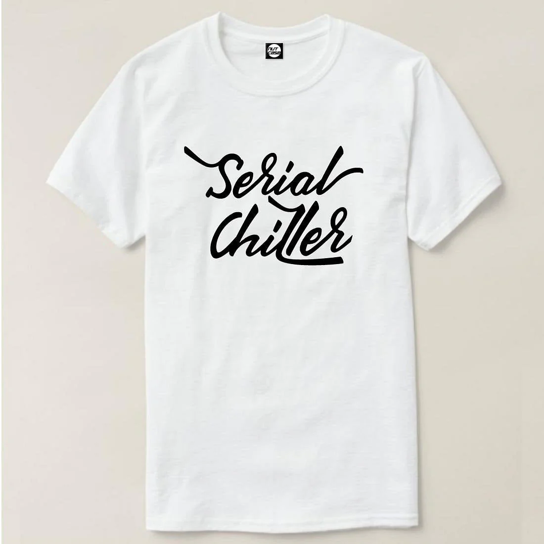 Nutcase Designer Round Neck Men's T-Shirt Wrinkle-Free Poly Cotton Tees - Serial Chiller Black - Image 4