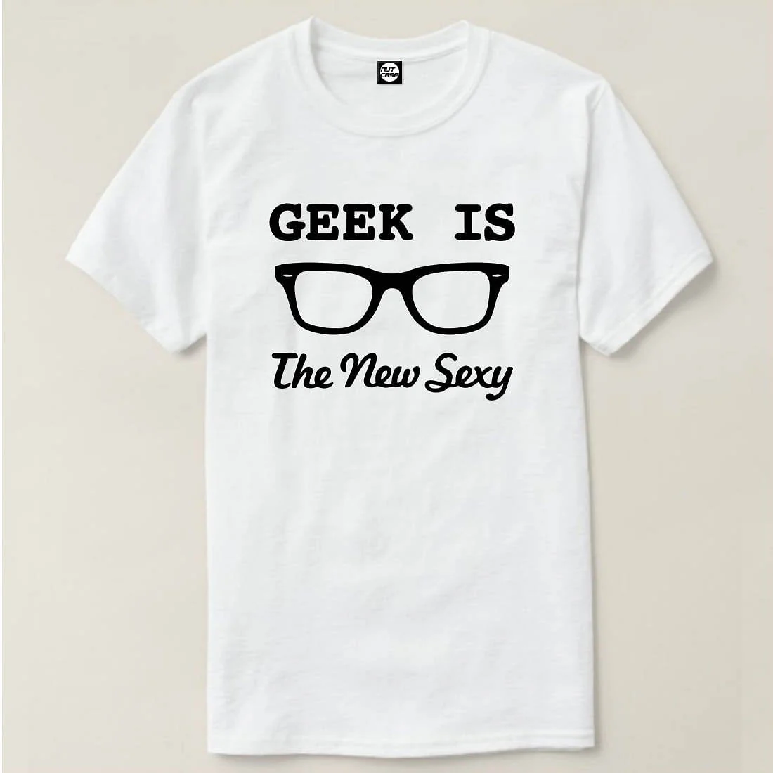 Nutcase Designer Round Neck Men's T-Shirt Wrinkle-Free Poly Cotton Tees - Geek is The New Sexy - Image 4