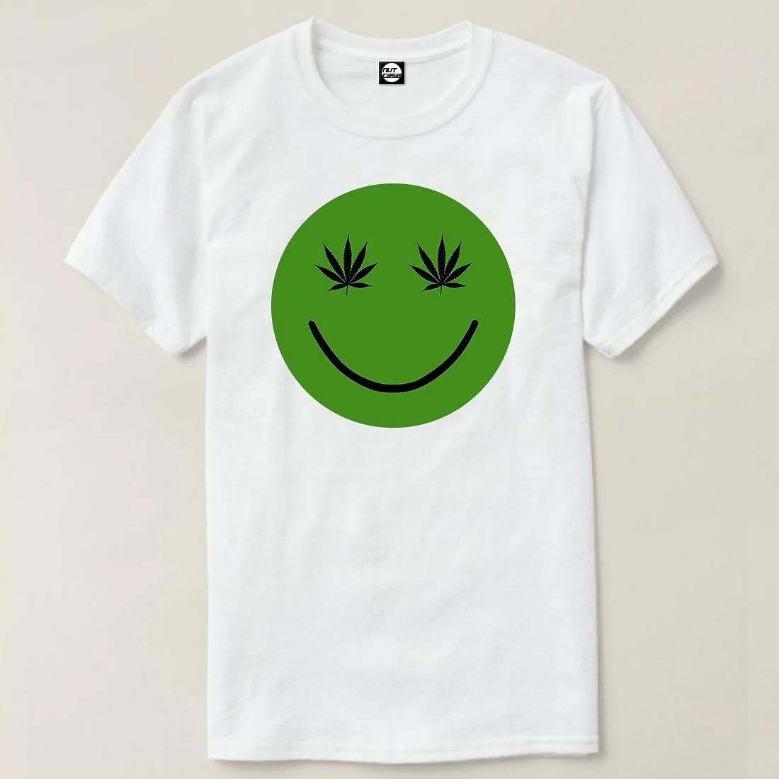 Nutcase Designer Round Neck Men's T-Shirt Wrinkle-Free Poly Cotton Tees - Green Face - Image 4