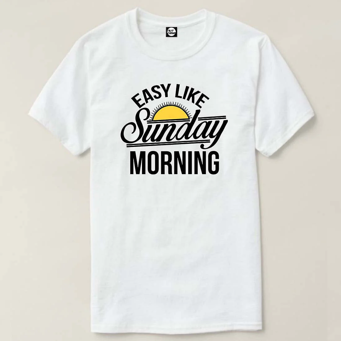 Nutcase Designer Round Neck Men's T-Shirt Wrinkle-Free Poly Cotton Tees - Sunday Morning - Image 4