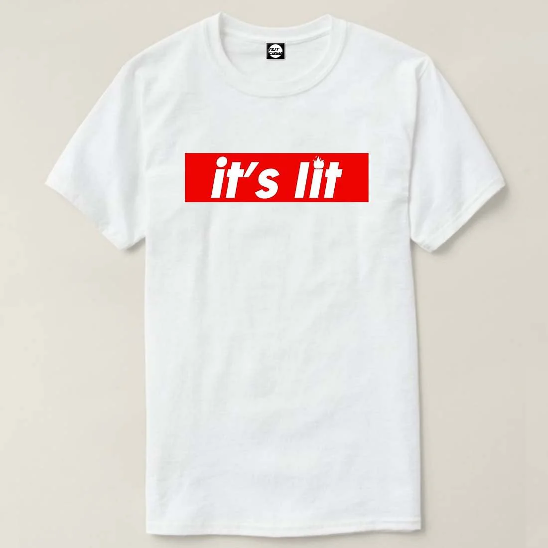 Nutcase Designer Round Neck Men's T-Shirt Wrinkle-Free Poly Cotton Tees - Its Lit - Image 4