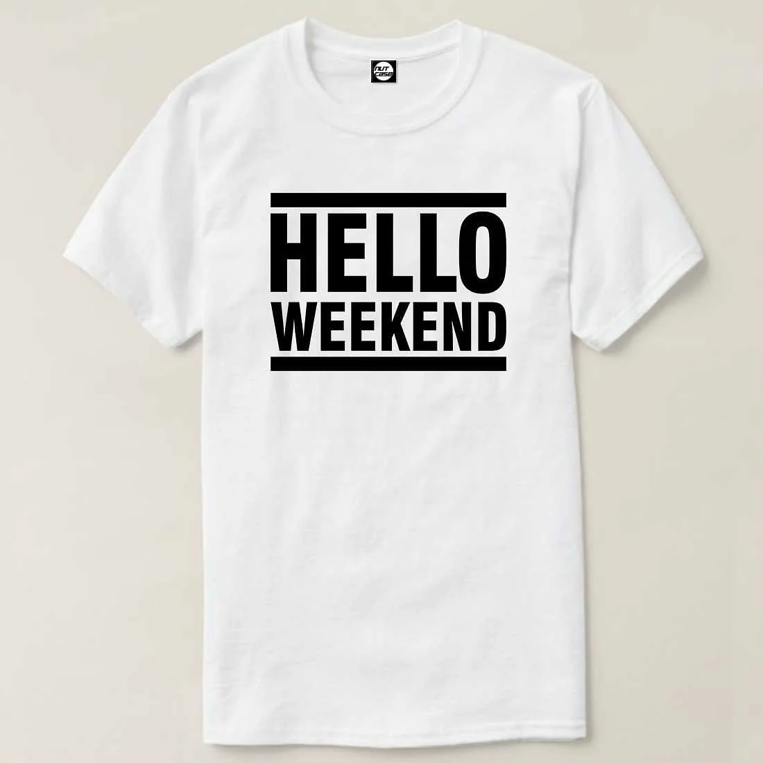 Nutcase Designer Round Neck Men's T-Shirt Wrinkle-Free Poly Cotton Tees - Hello Weekend - Image 4