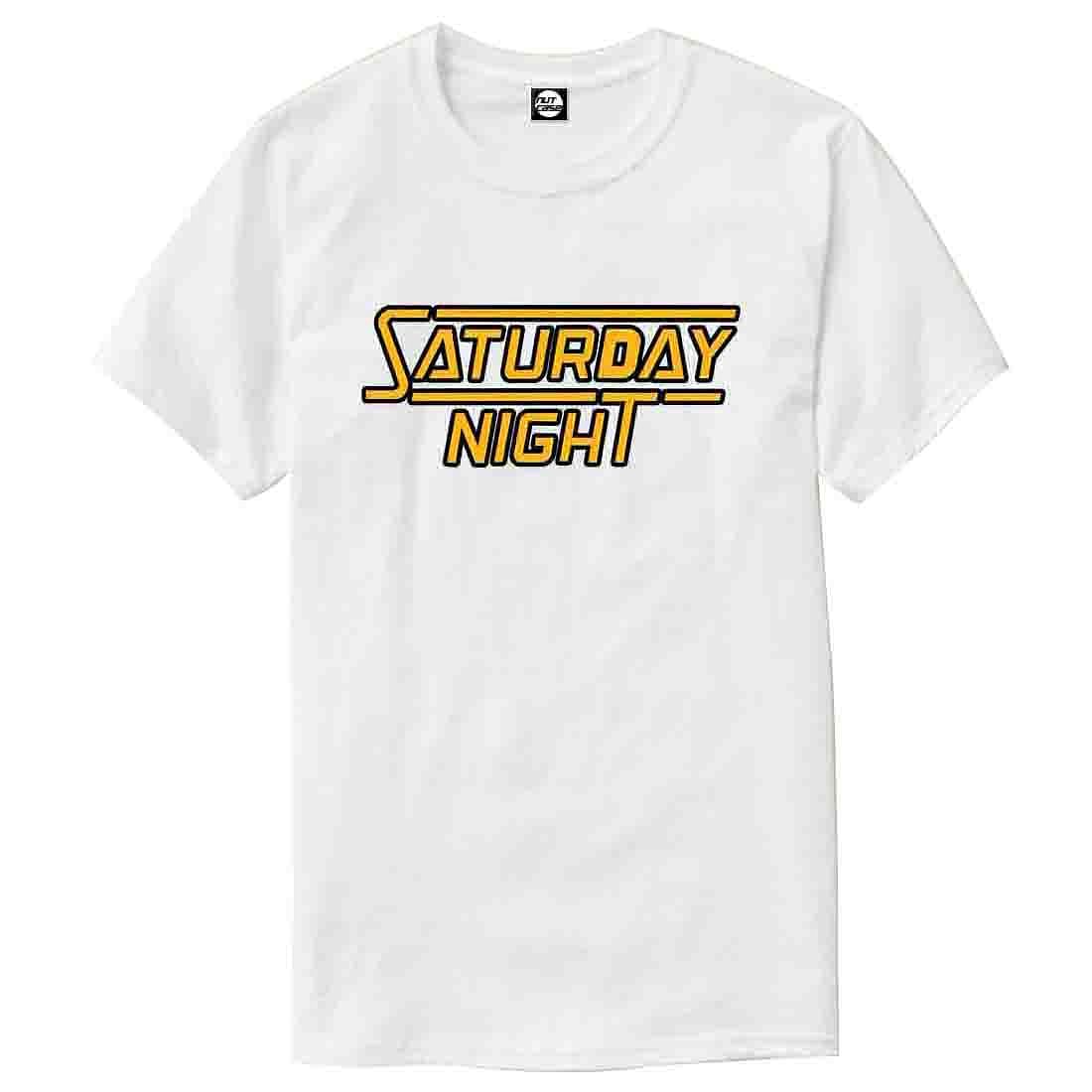 Nutcase Designer Round Neck Men's T-Shirt Wrinkle-Free Poly Cotton Tees - Saturday Night - Image 4