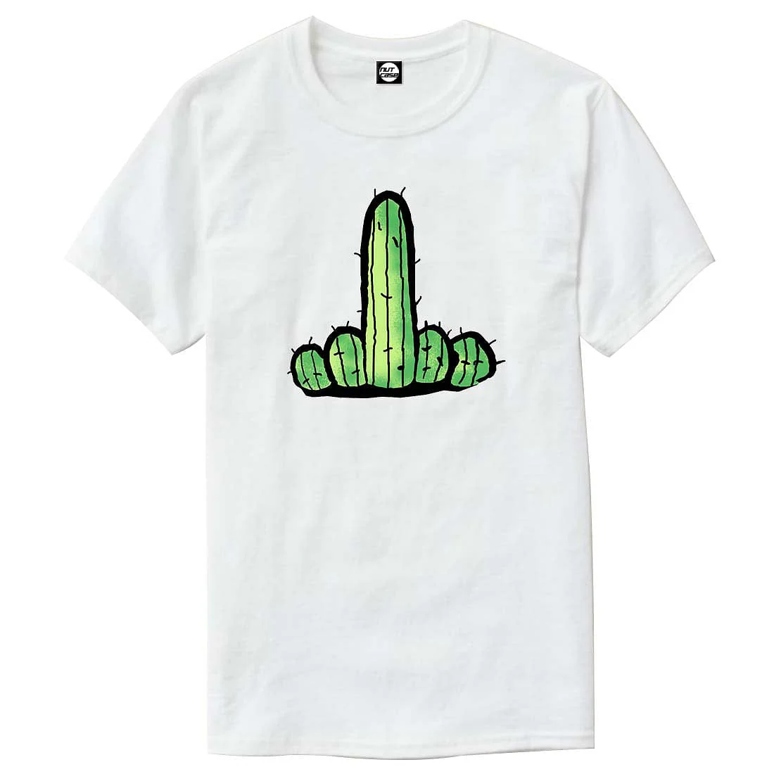 Nutcase Designer Round Neck Men's T-Shirt Wrinkle-Free Poly Cotton Tees - Cactus Plant - Image 4