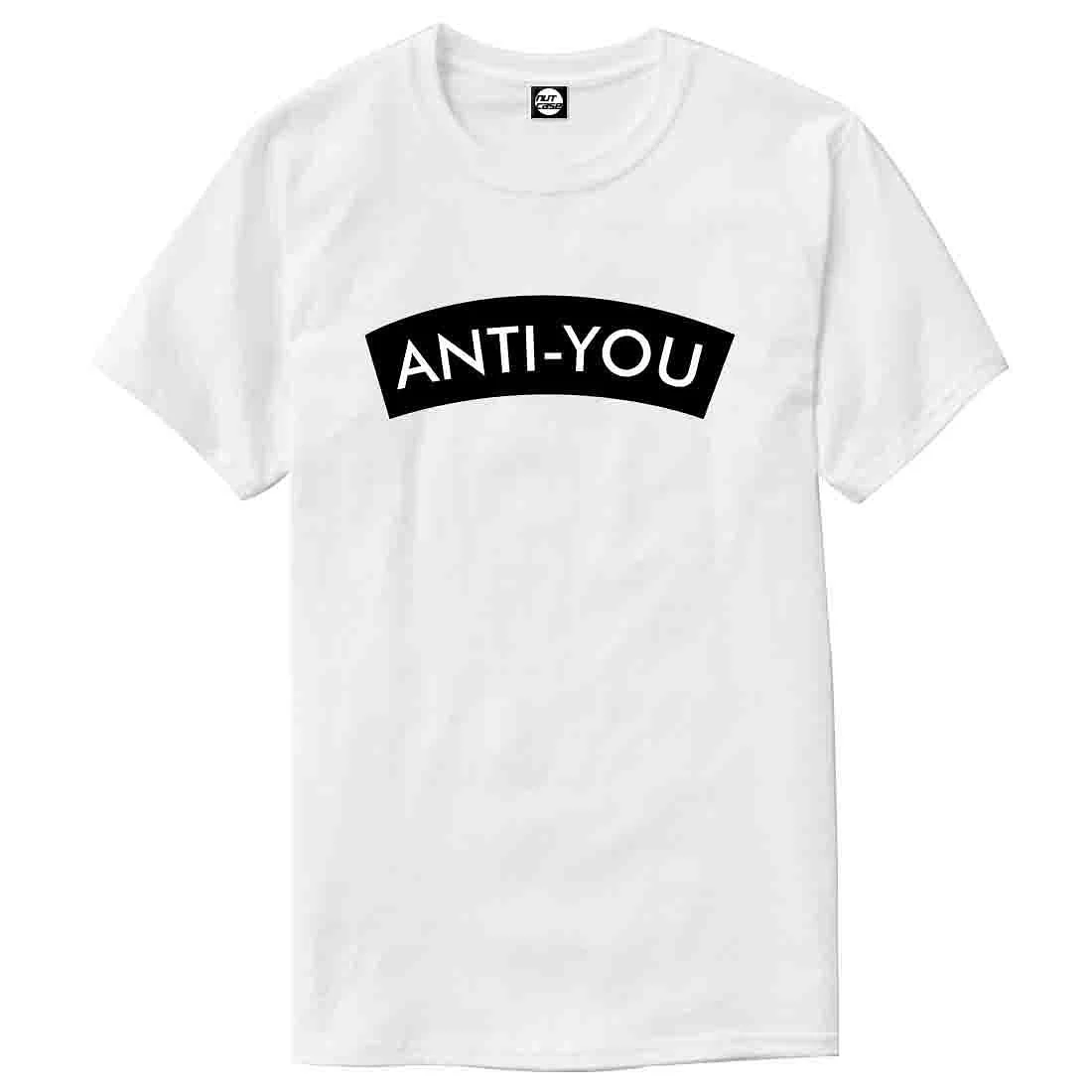 Nutcase Designer Round Neck Men's T-Shirt Wrinkle-Free Poly Cotton Tees - Anti-You - Image 4