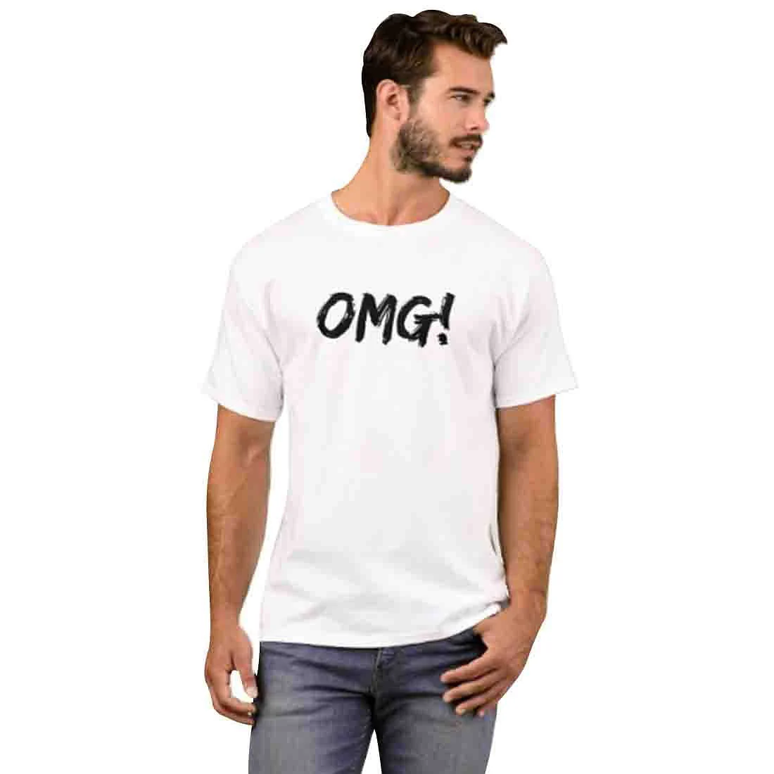 Nutcase Designer Round Neck Men's T-Shirt Wrinkle-Free Poly Cotton Tees - Oh My God - Image 3
