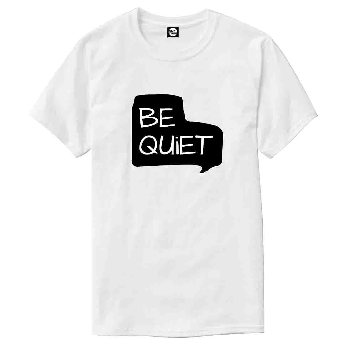 Nutcase Designer Round Neck Men's T-Shirt Wrinkle-Free Poly Cotton Tees - Be Quiet - Image 4