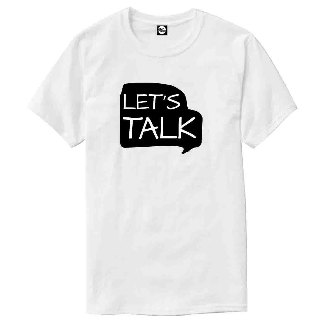 Nutcase Designer Round Neck Men's T-Shirt Wrinkle-Free Poly Cotton Tees - Let's Talk - Image 4