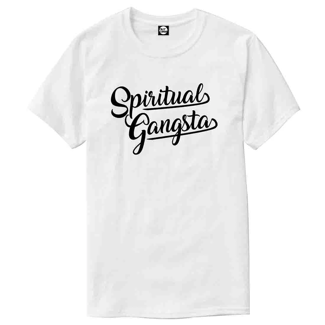 Nutcase Designer Round Neck Men's T-Shirt Wrinkle-Free Poly Cotton Tees - Spiritual Gangsta - Image 4