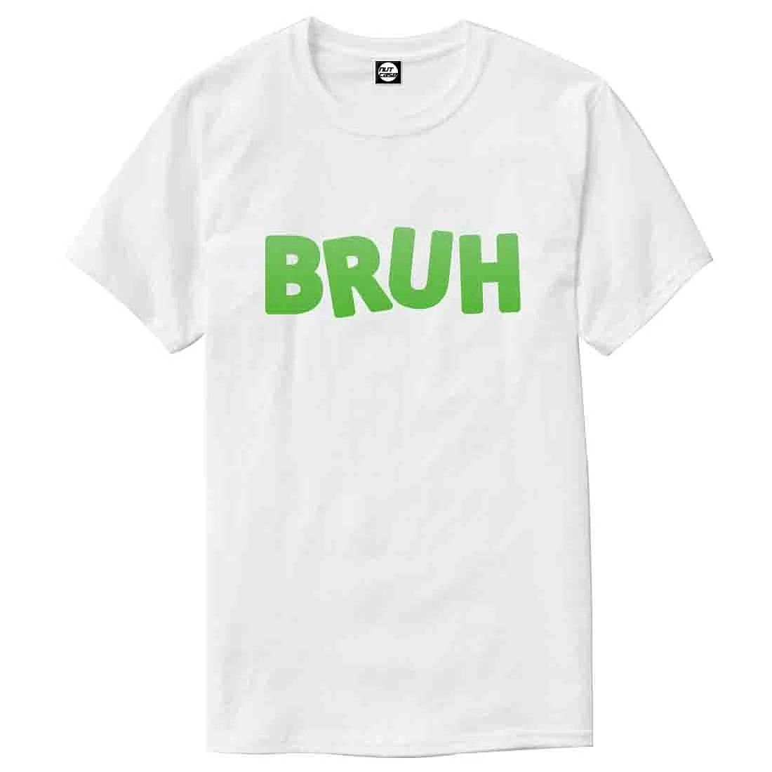 Nutcase Designer Round Neck Men's T-Shirt Wrinkle-Free Poly Cotton Tees - Bruh - Image 4