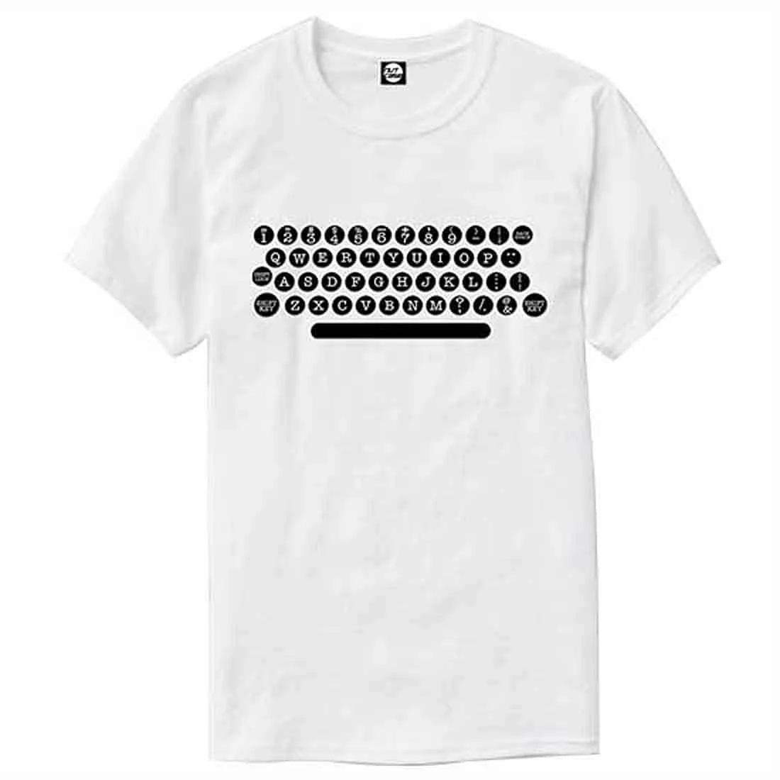 Nutcase Designer Round Neck Men's T-Shirt Wrinkle-Free Poly Cotton Tees - Vintage TypeWritter - Image 4