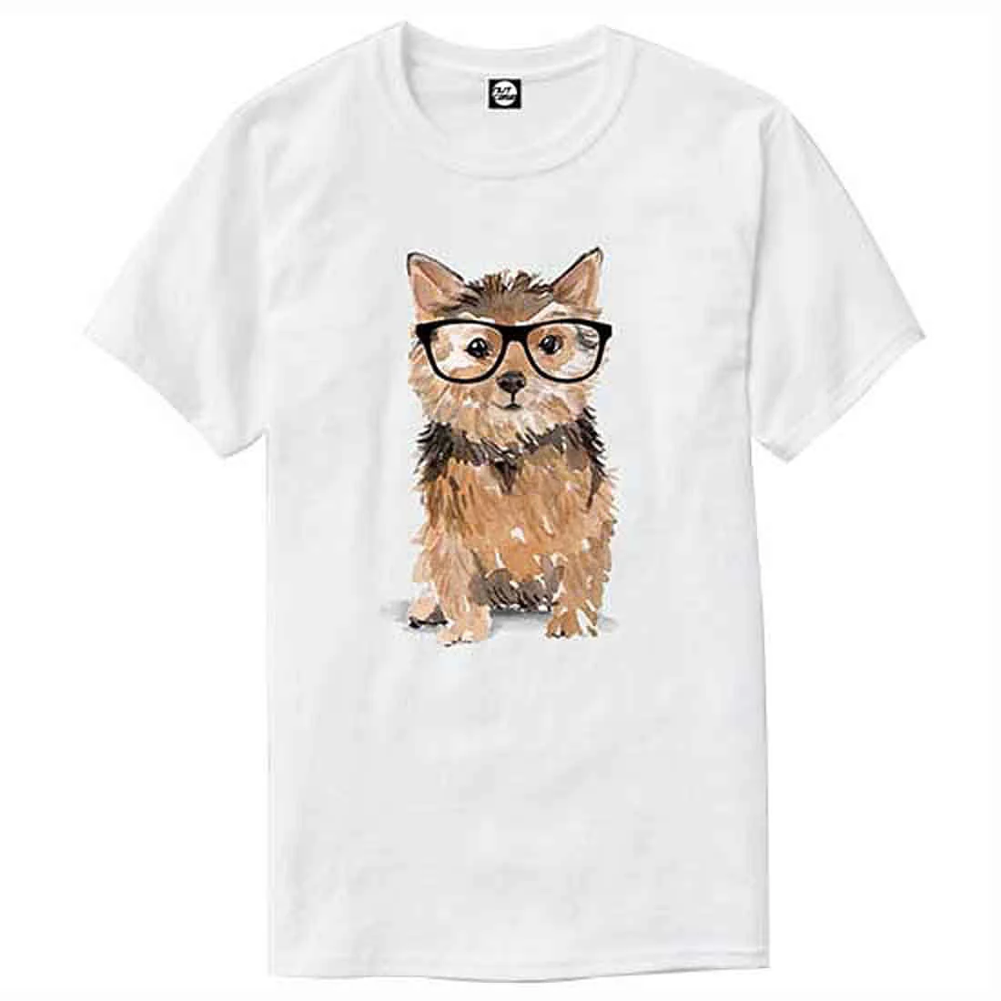 Nutcase Designer Round Neck Men's T-Shirt Wrinkle-Free Poly Cotton Tees - Smarty Dog - Image 4