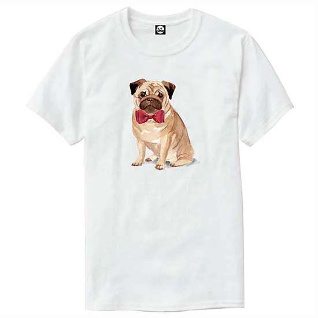 Nutcase Designer Round Neck Men's T-Shirt Wrinkle-Free Poly Cotton Tees - Puggy - Image 4
