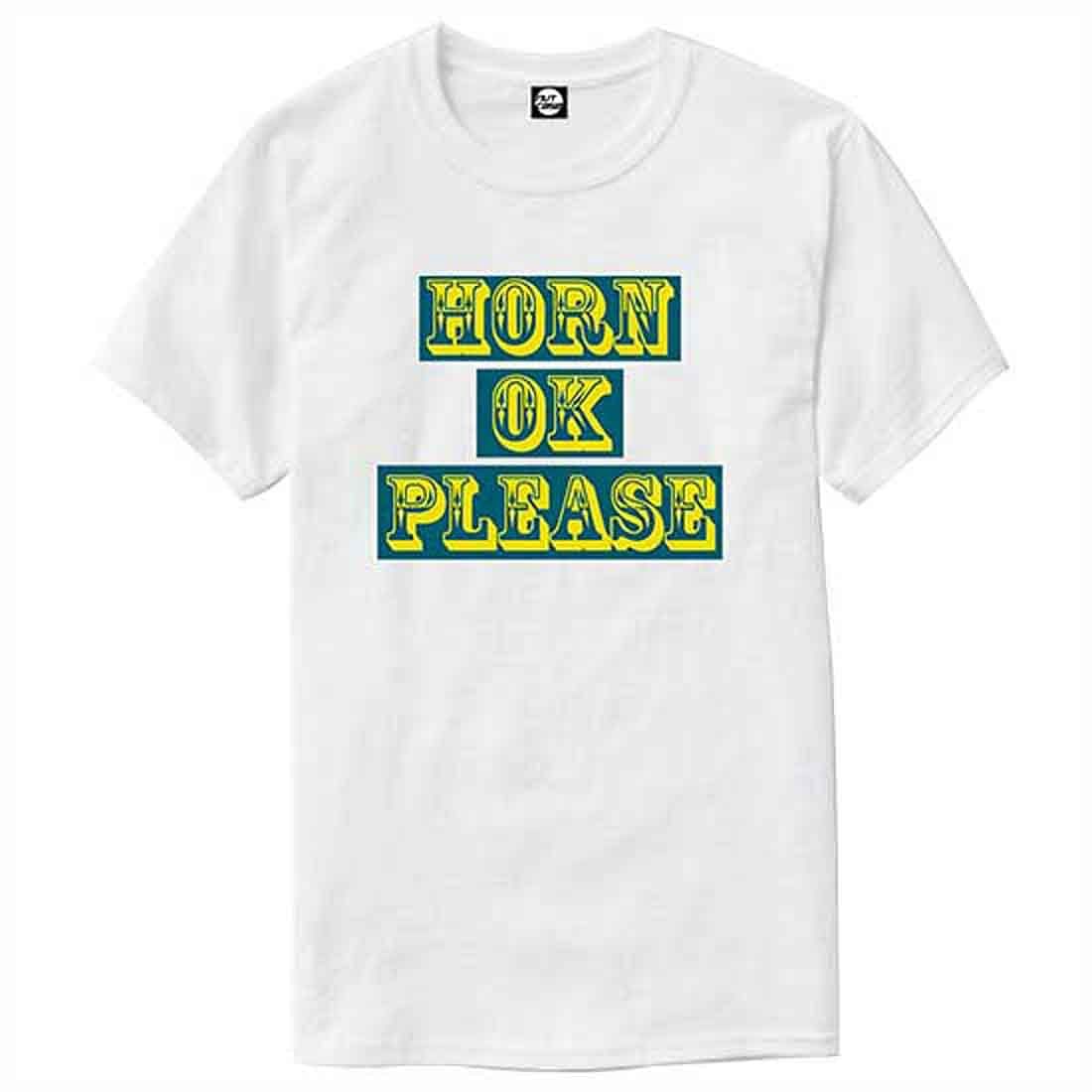 Nutcase Designer Round Neck Men's T-Shirt Wrinkle-Free Poly Cotton Tees - Horn Ok Please - Image 4