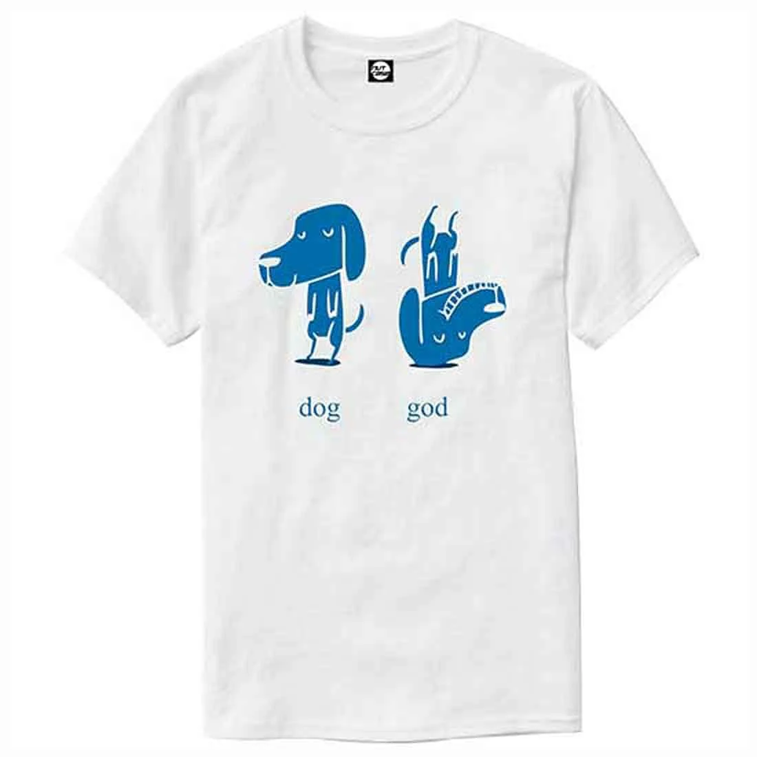 Nutcase Designer Round Neck Men's T-Shirt Wrinkle-Free Poly Cotton Tees - Dog God - Image 4