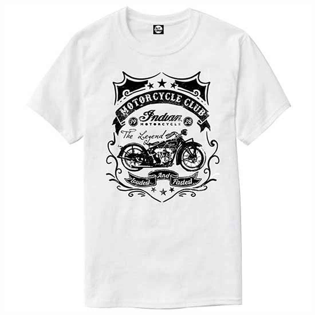 Nutcase Designer Round Neck Men's T-Shirt Wrinkle-Free Poly Cotton Tees - Motorcycle Club - Image 4
