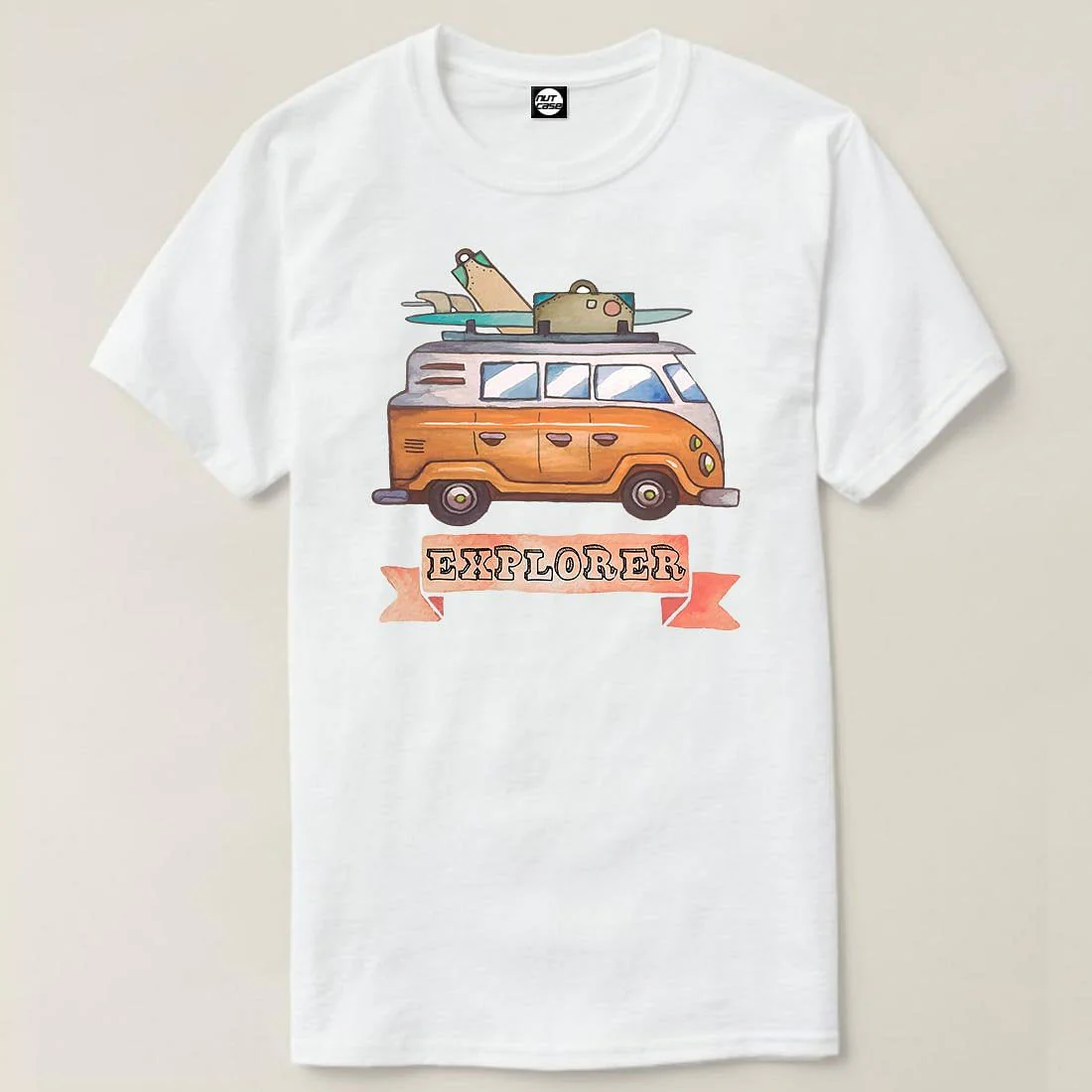 Nutcase Designer Round Neck Men's T-Shirt Wrinkle-Free Poly Cotton Tees - Travel Explorer - Image 4