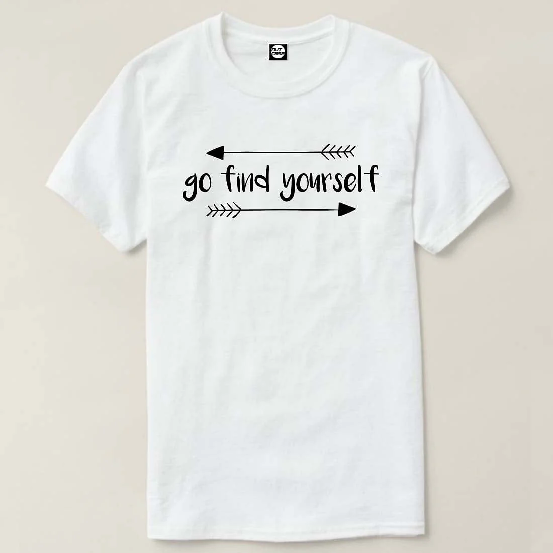 Nutcase Designer Round Neck Men's T-Shirt Wrinkle-Free Poly Cotton Tees - Go Find Yourself - Image 4