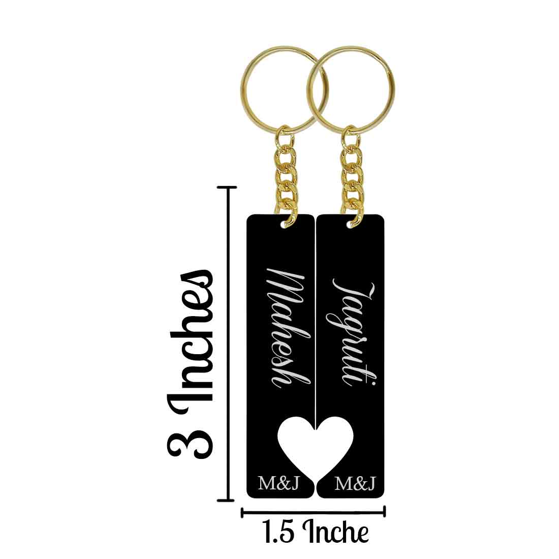 Couple Key Chain Custom Cute Keychain for Couples-Set of 2 - Image 3