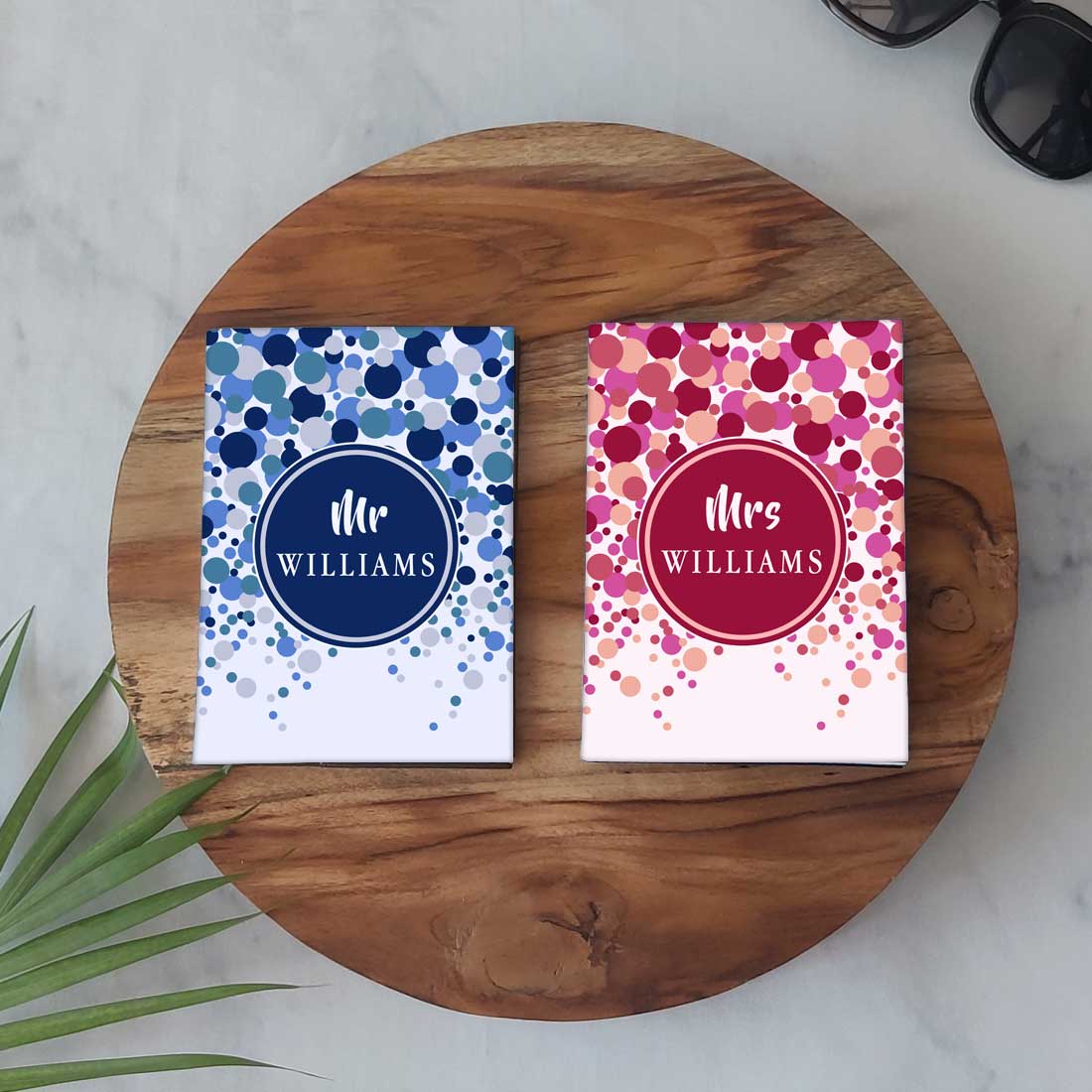 Couple Passport Cover Luggage Tag Gift Set- Mr Mrs Passport Holder and Baggage Tags Gifting Box - Image 7