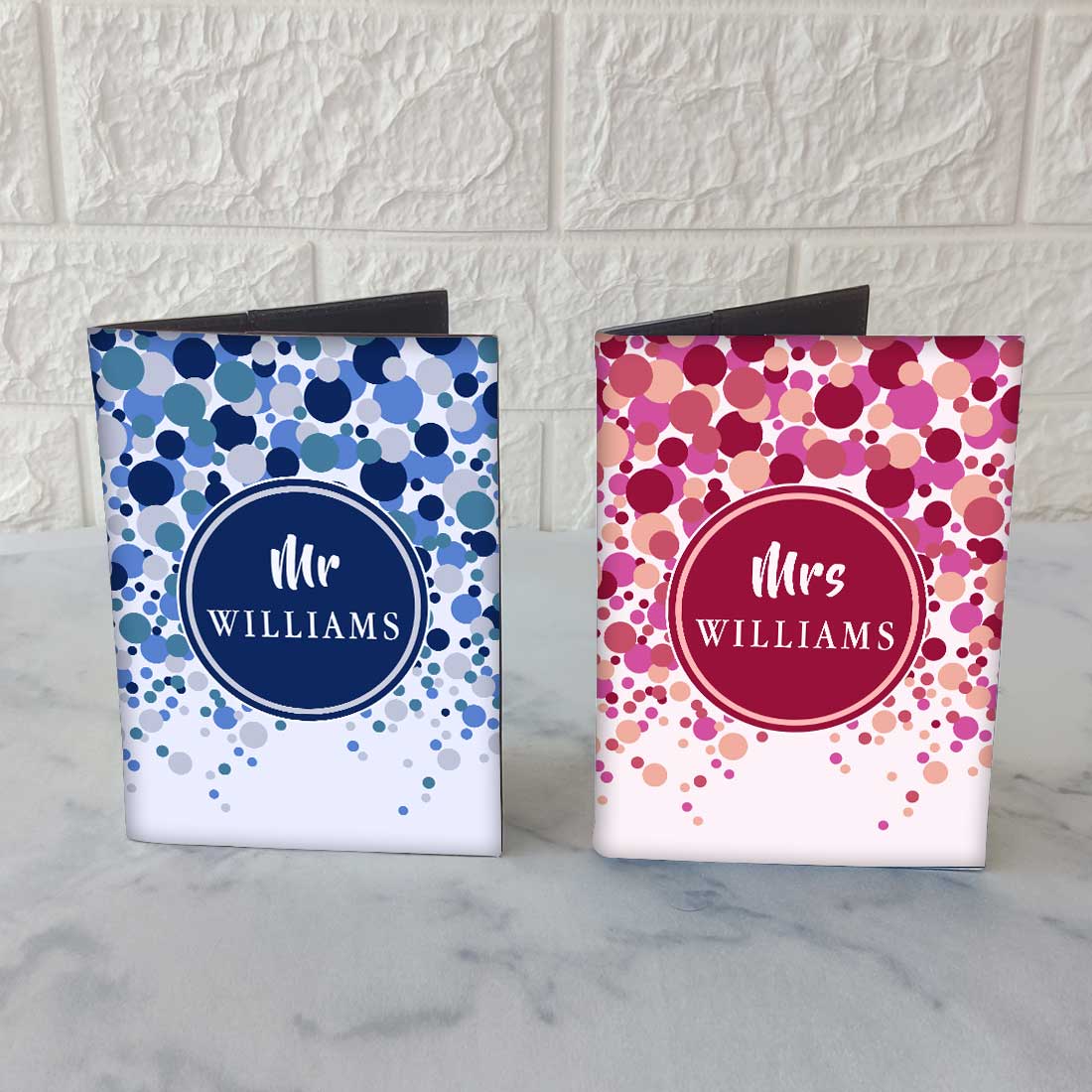Couple Passport Cover Luggage Tag Gift Set- Mr Mrs Passport Holder and Baggage Tags Gifting Box - Image 8