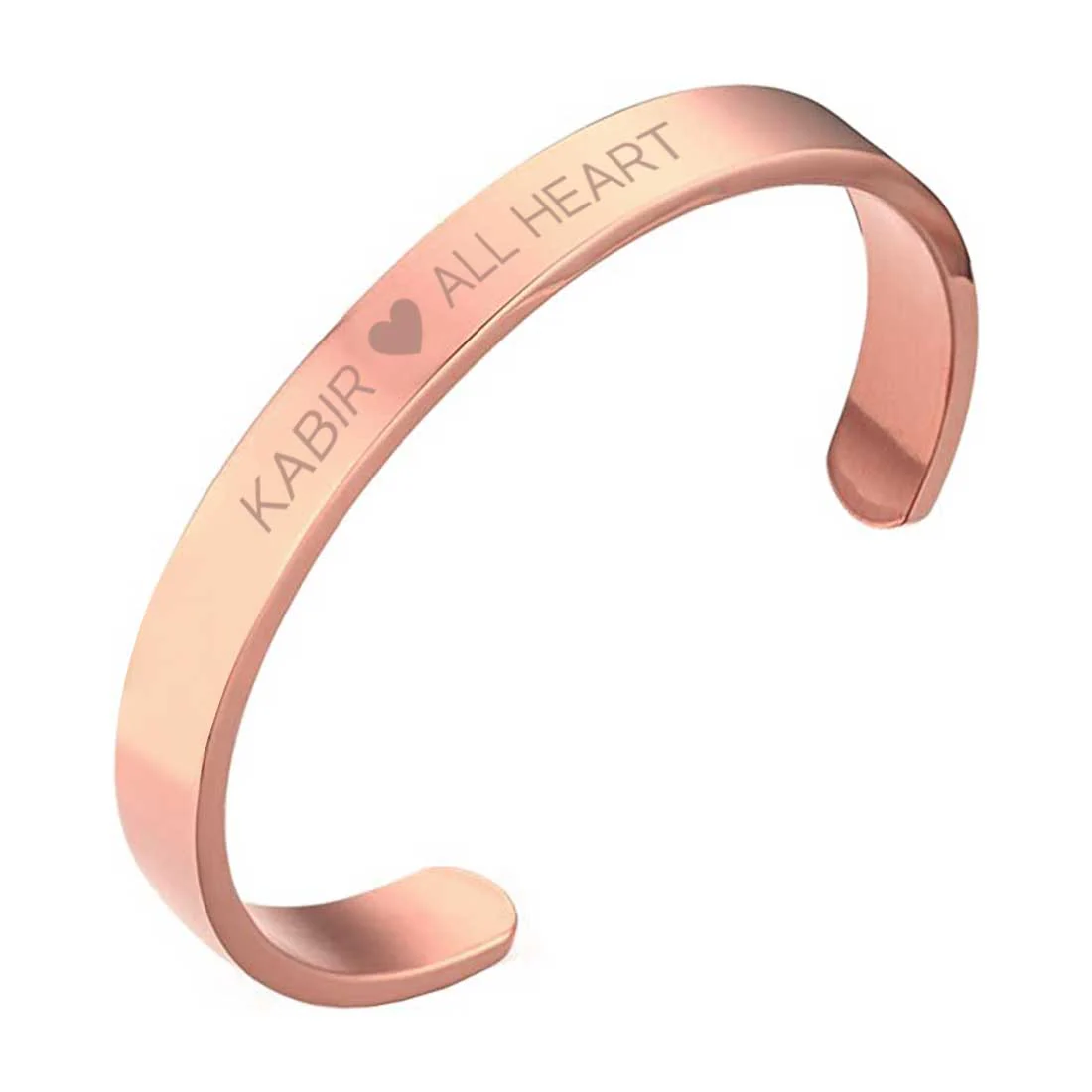 Custom Bracelets for Men Engraved Name Valentines Day Gift - Rose Gold Plated/Black Rhodium/Gold Plated - Heart - Image 3