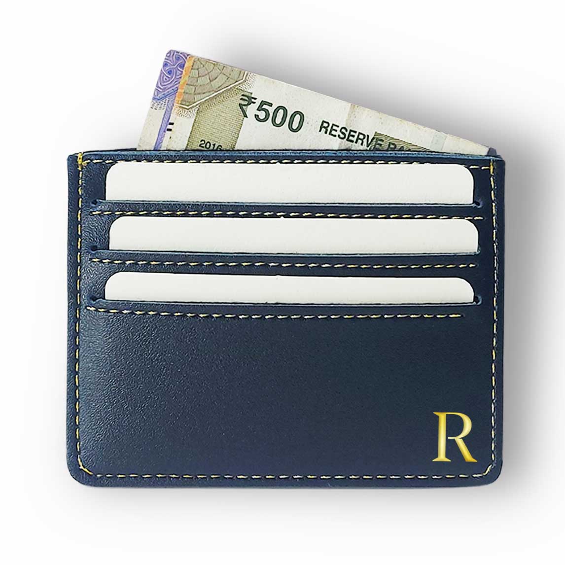 Custom Business Card Holder for Men Wallet - Monogram - Image 3