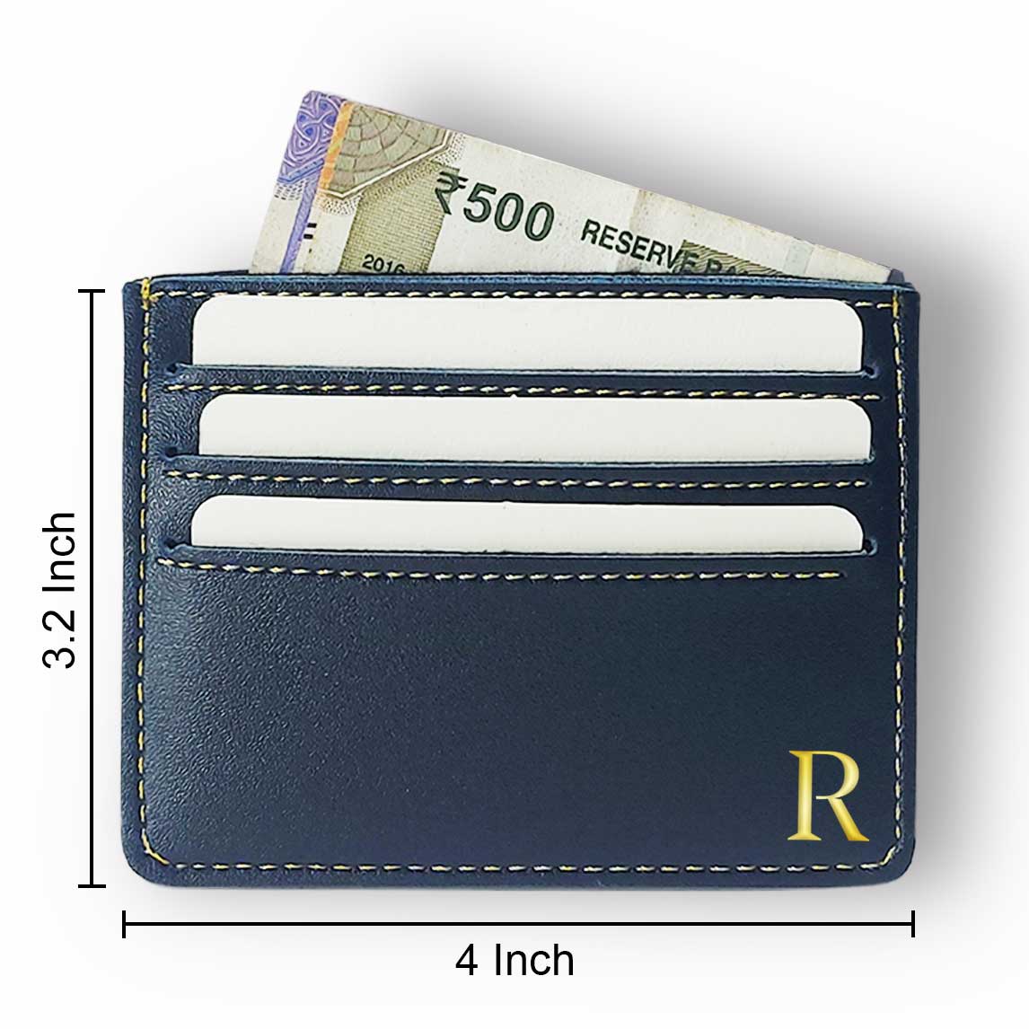 Custom Business Card Holder for Men Wallet - Monogram - Image 6