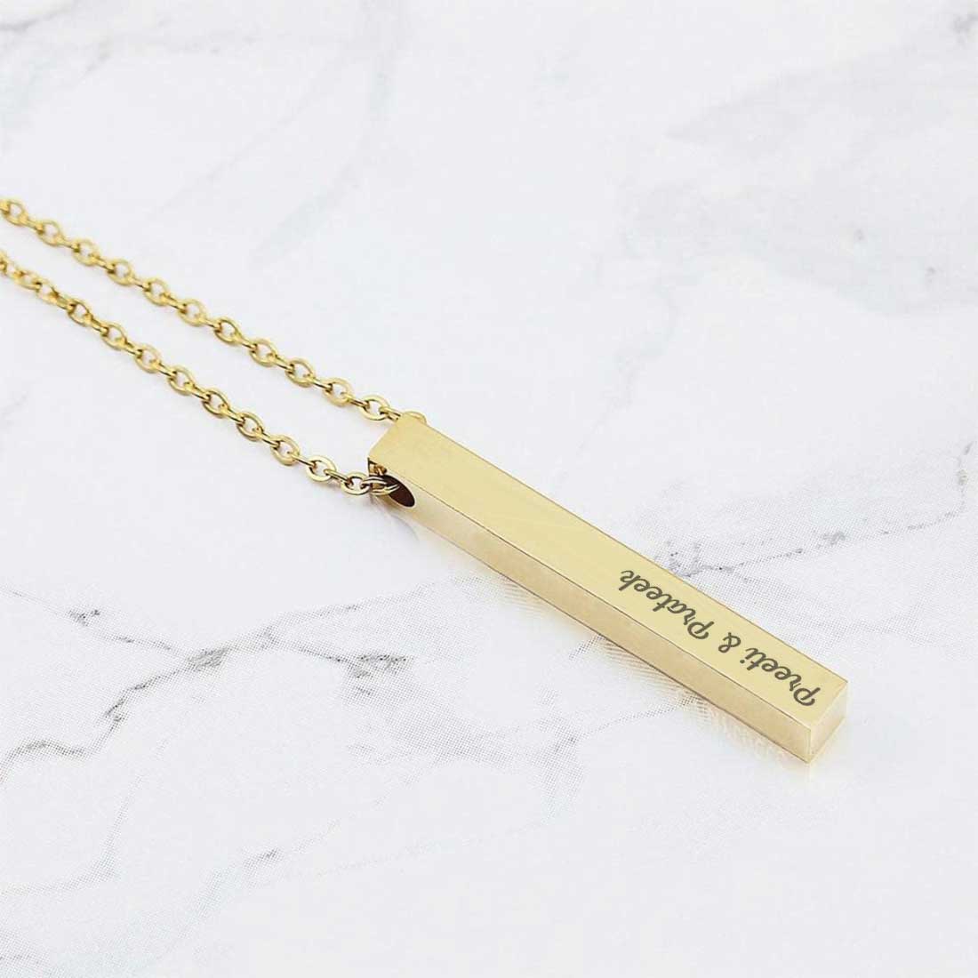 Custom Chain Pendant With Name Engraved Gifts for Birthday Anniversary Valentine Day - Add Name - Image 4