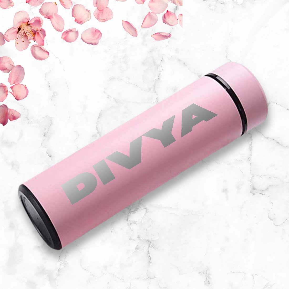 Custom Thermos Flask for Tea Coffee with Temperature Display- Pink - Image 4