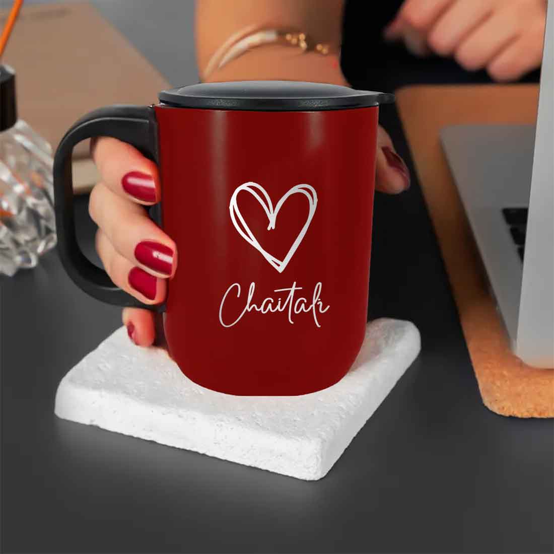 Custom Coffee Stainless Steel Mug - Insulated Tea Coffee Mug with Lid - Image 9