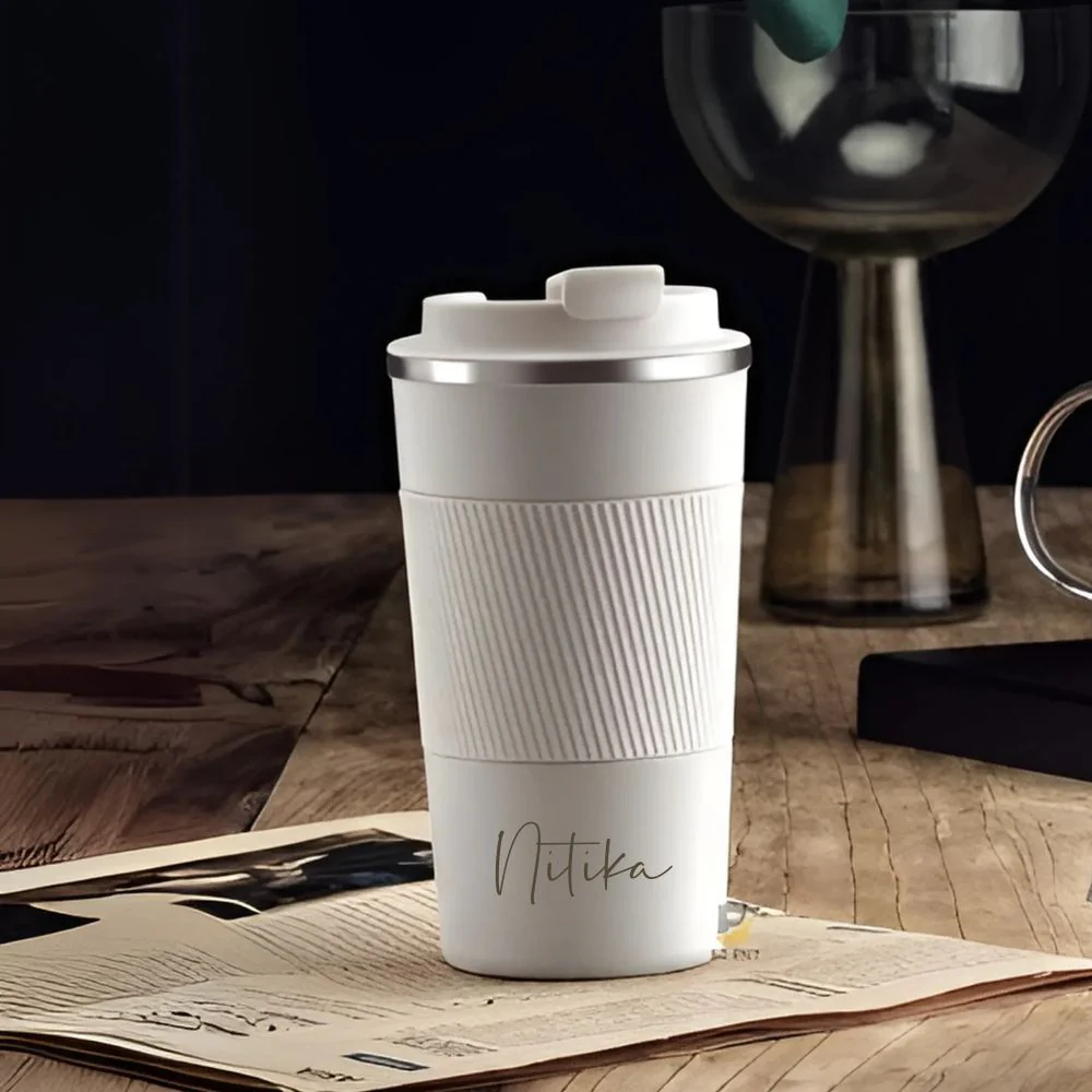 Custom Coffee Tumbler with Name - Insulated Coffee Flask 500ML