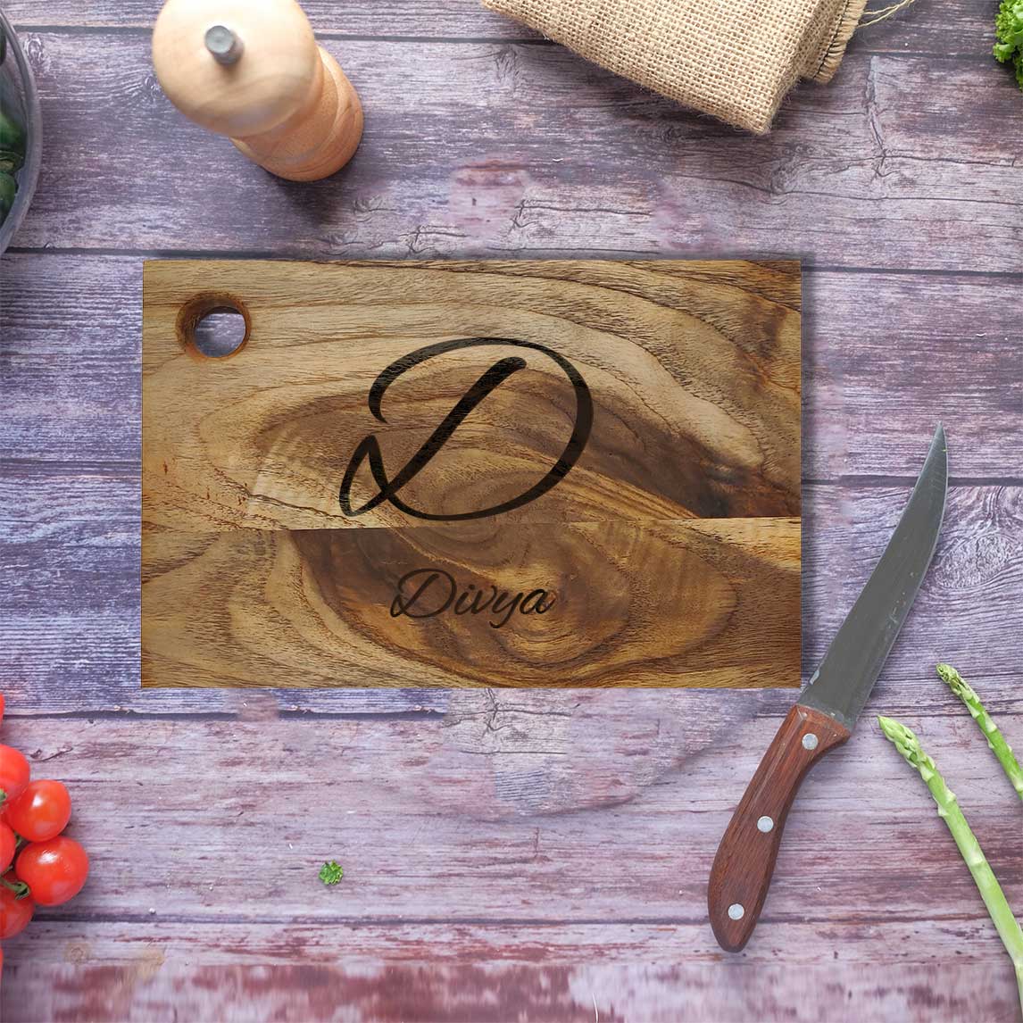 Engraved Chopping Board Wooden Vegetable Cutting Boards - Image 4