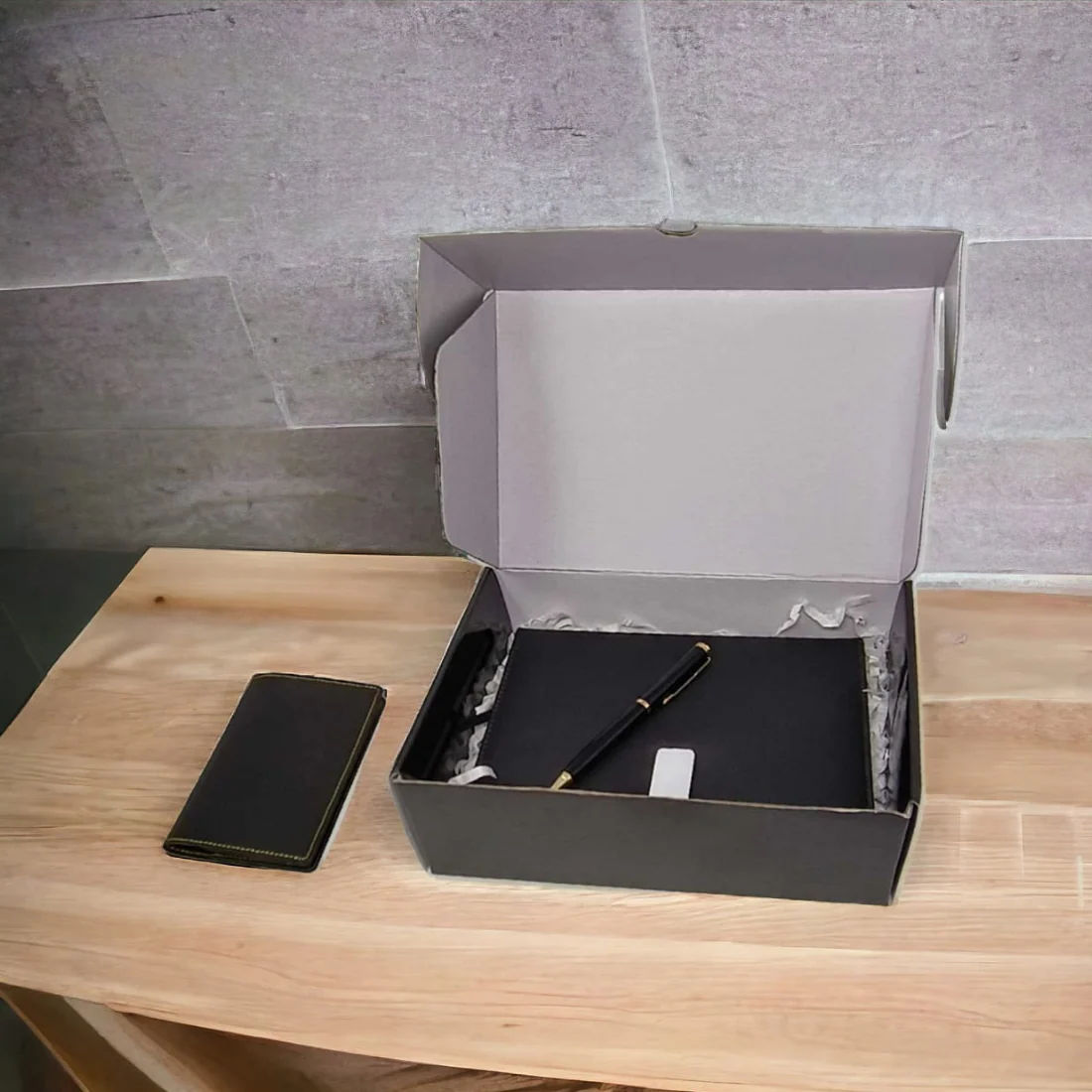 Custom Gift Set with Personalized Diary Pen and Passport Cover Sleeve - Image 6
