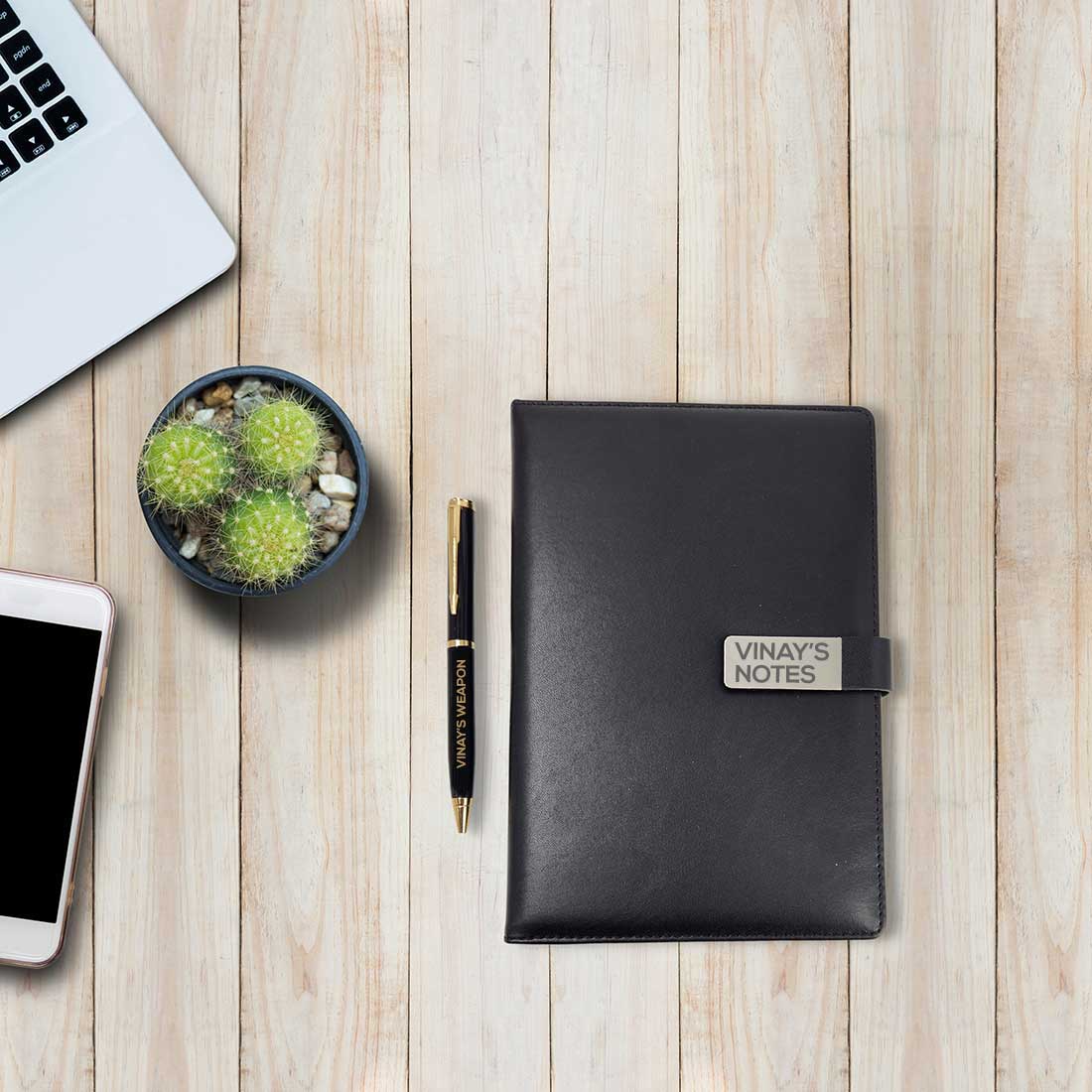 Custom Gift Set with Personalized Diary Pen and Passport Cover Sleeve - Image 9