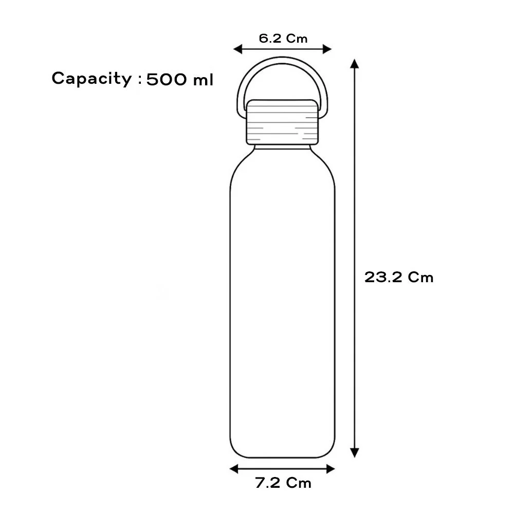 Custom Insulated Water Bottle with Bamboo Lid 500ml – Eco-Friendly, Insulated, Leak-Proof - Image 5