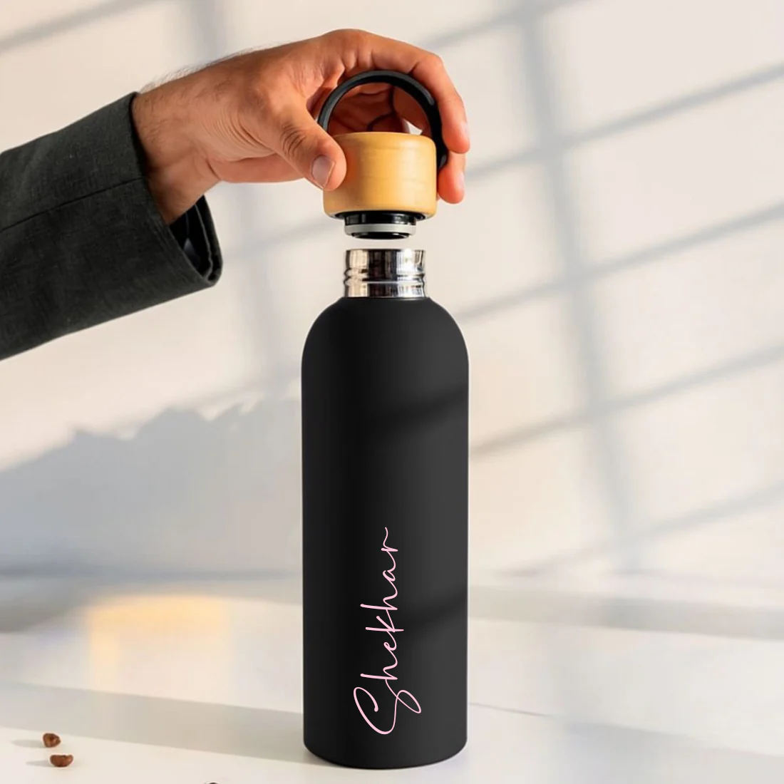 Custom Insulated Water Bottle with Bamboo Lid 500ml – Eco-Friendly, Insulated, Leak-Proof - Image 6