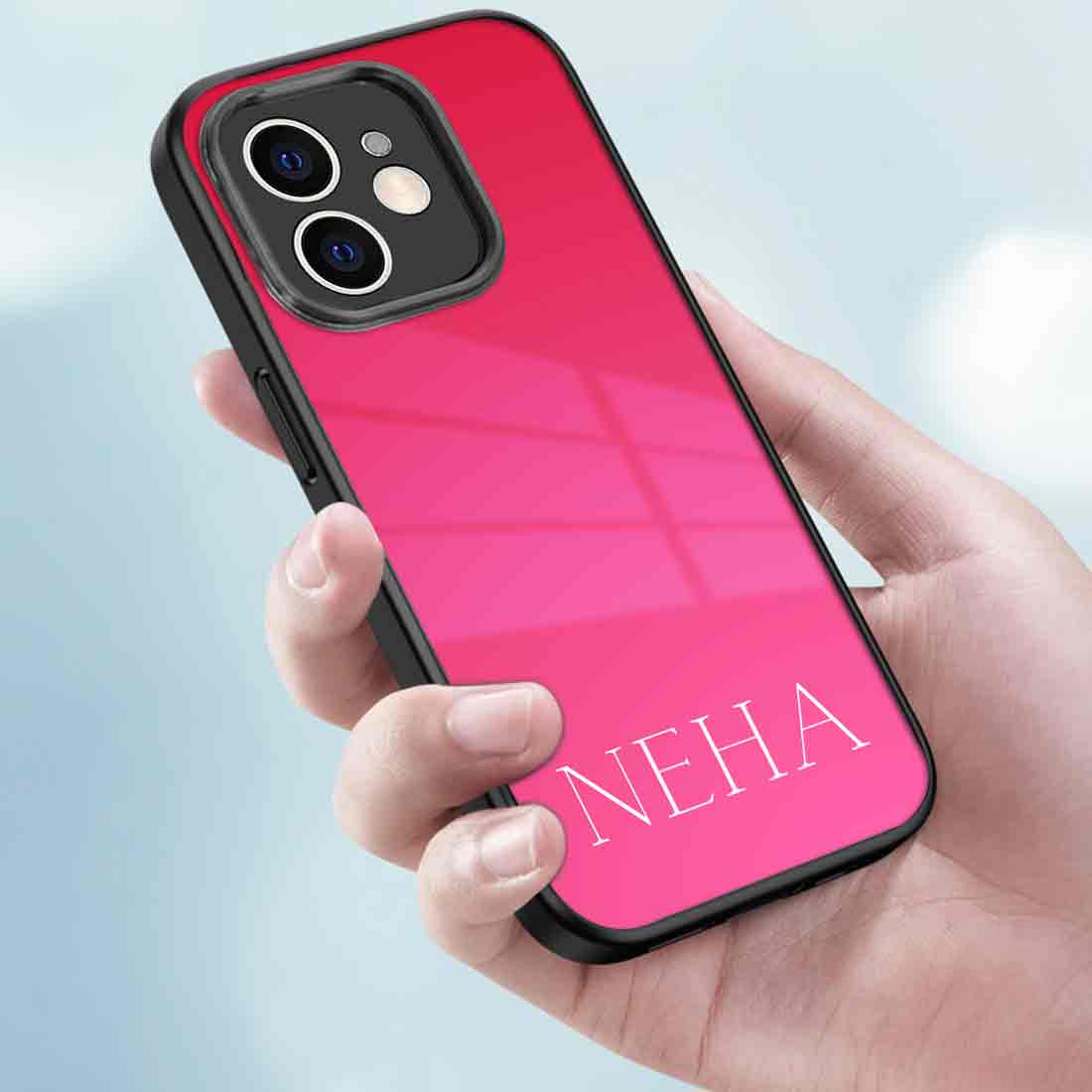 Custom iPhone 12 Back Case Mobile Cover With Name - Gradients - Image 6