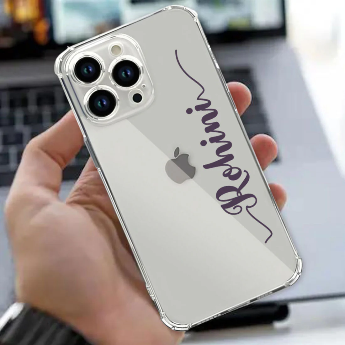iPhone 14pro Transparent Case - Clear Cover with Custom Name - Image 2