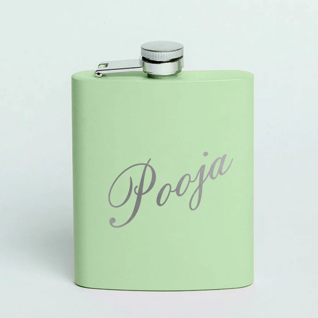Custom Ladies Hip Flask with Funnel Stainless Steel Pink Whiskey Flask with Name - Image 4