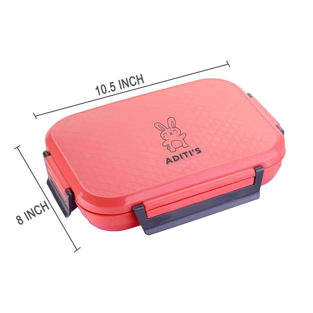 Custom Lunch Box with Name - Pink Stainless Steel Tiffin Box - Image 5